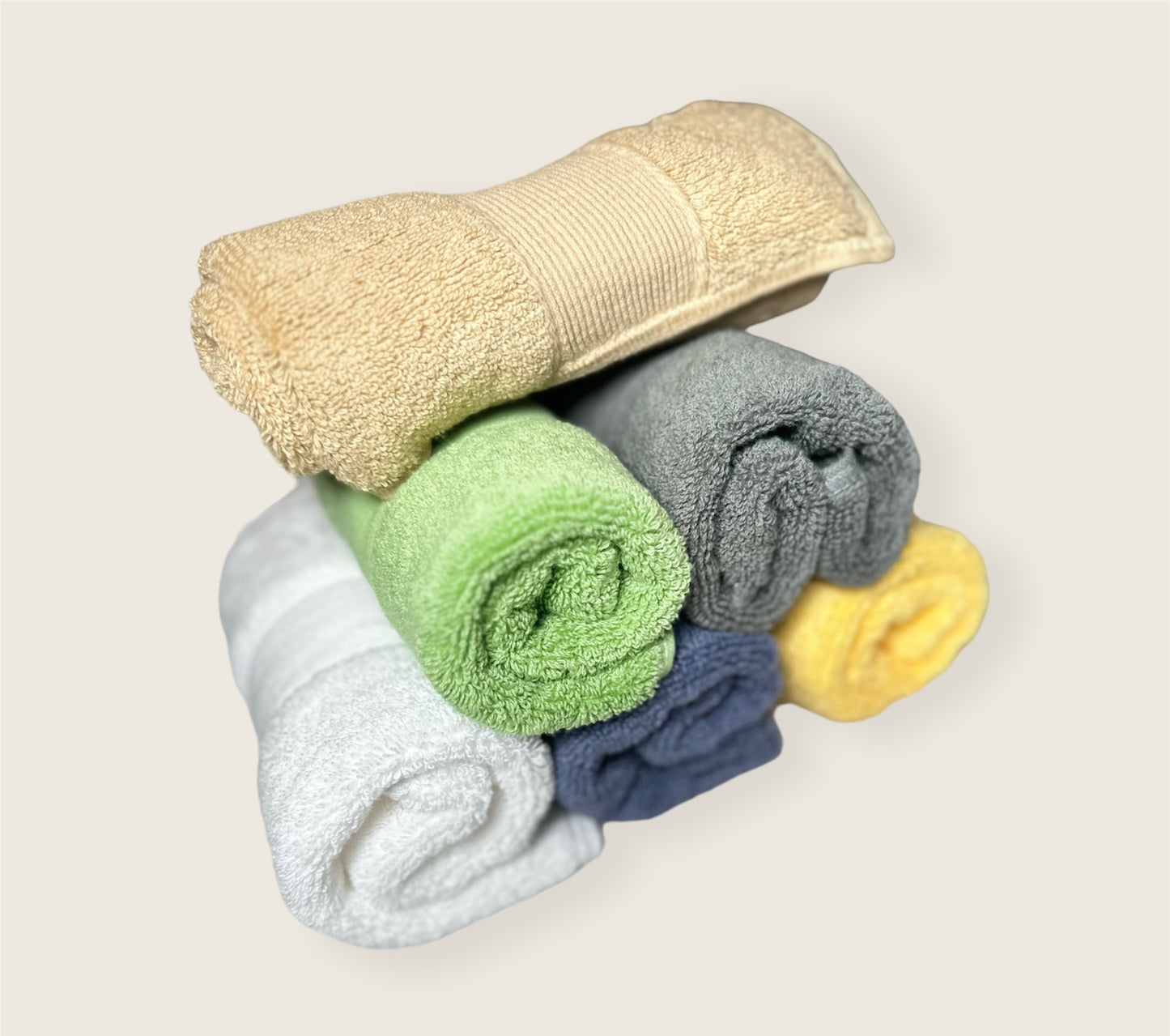 Assorted colored washcloths ( 6 pack)