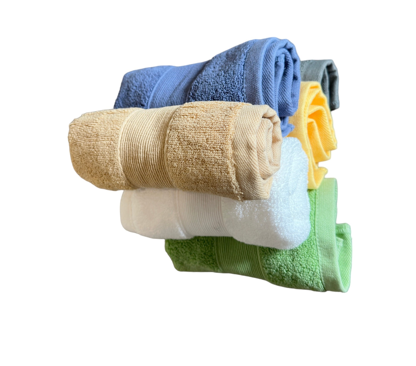 Assorted colored washcloths ( 6 pack)