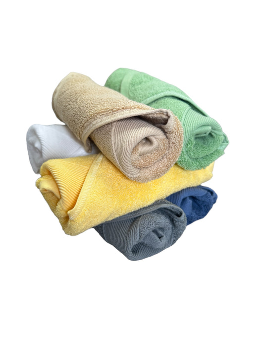 Assorted colored washcloths ( 6 pack)