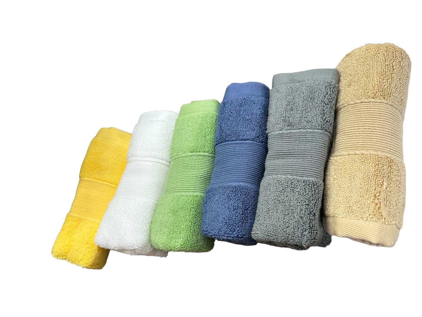 Assorted colored washcloths ( 6 pack)