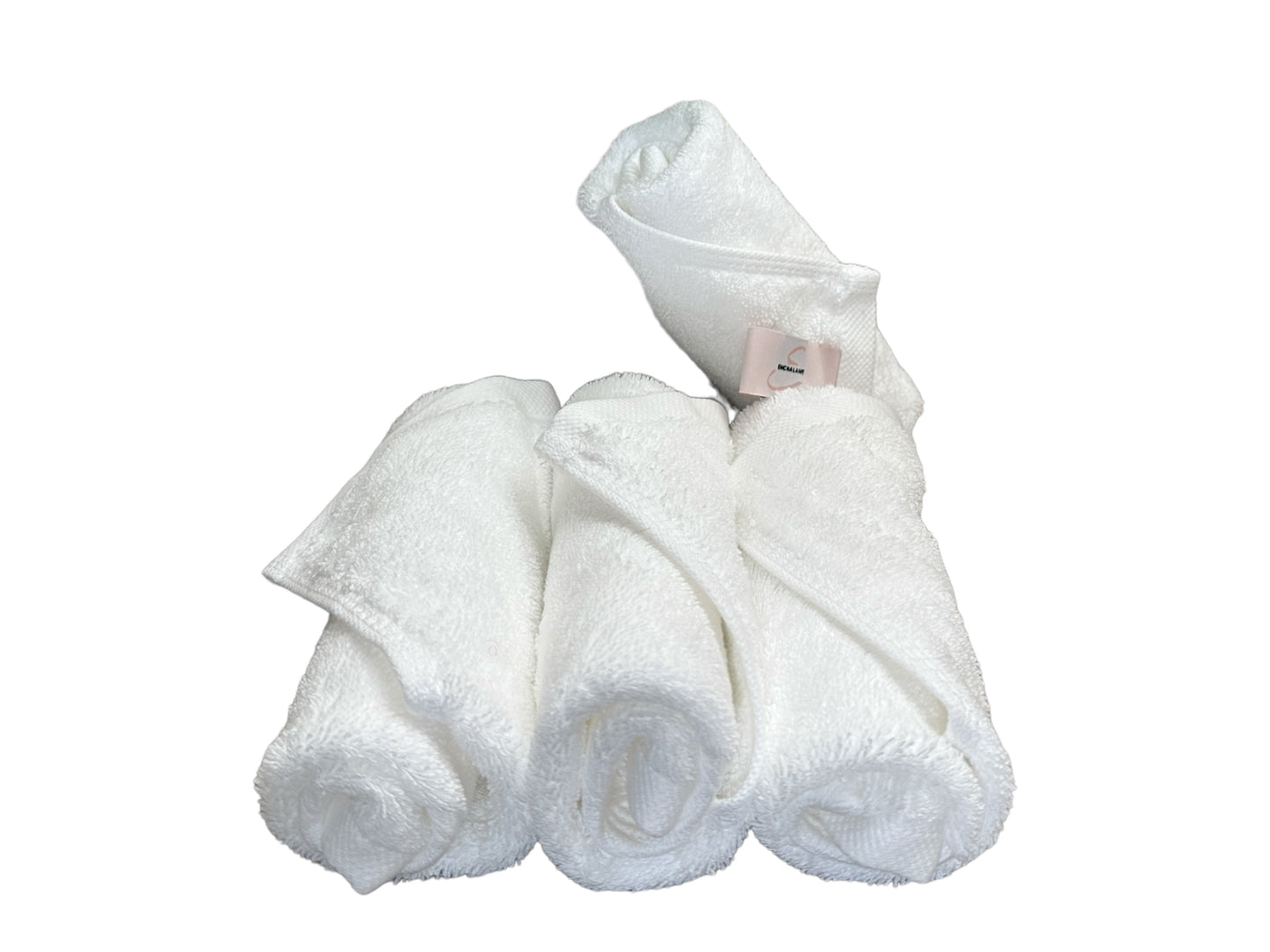 Washcloths, white (4 Pack)