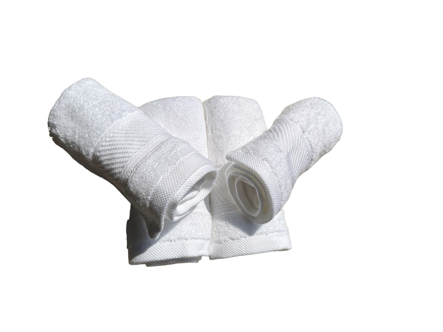 White washcloths (4 Pack)